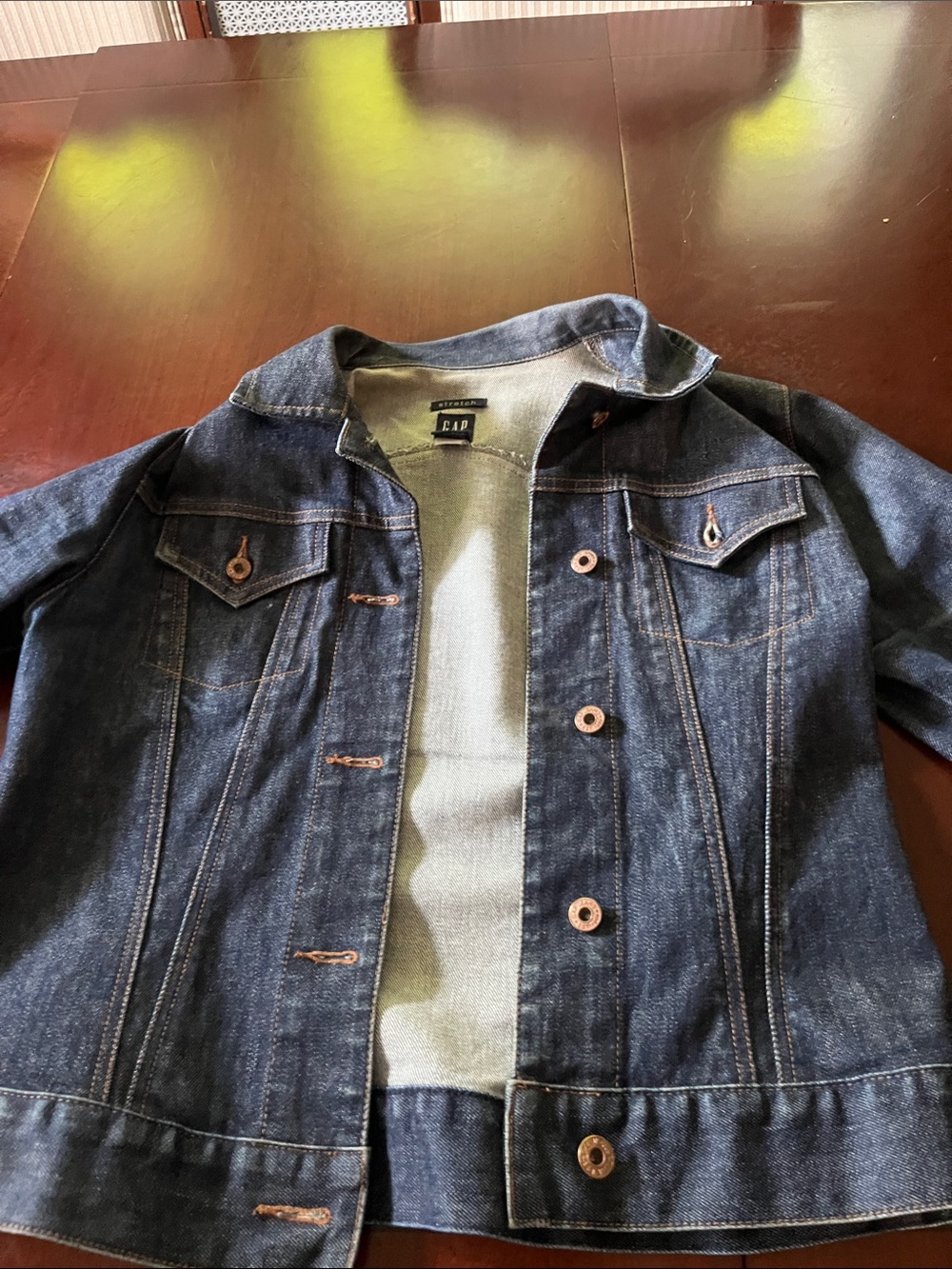 GAP Indigo Blue Denim Jacket with Contrast Stitching